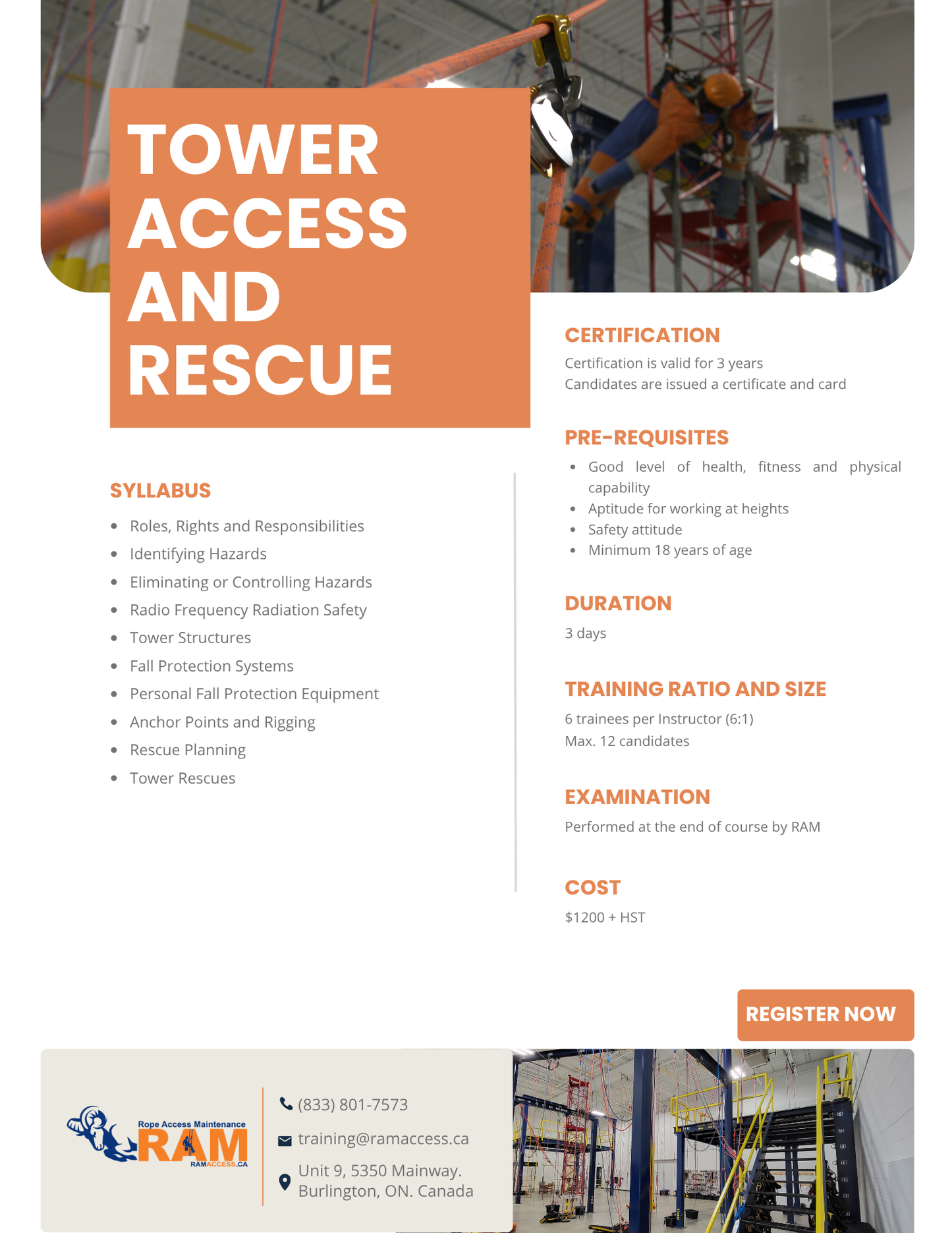 Tower Access and Rescue (3 days)